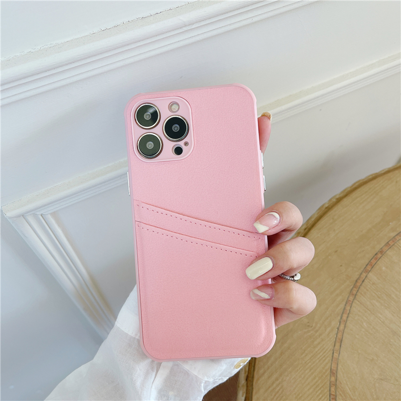 Luxury Lychee Print Leather Vogue Phone Case for iPhone 14 13 12 11 Pro Max XR XS Durable Slim Full Protective Soft Bumper Dual Card Slots Wallet Clutch Back Cover