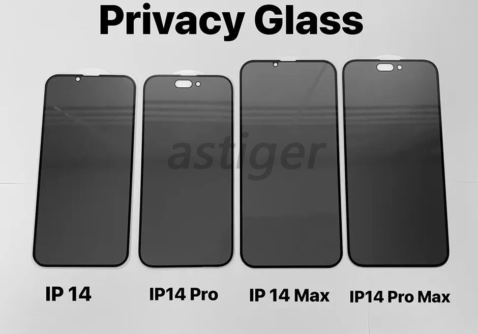 Full Cover Privacy Anti-peeping anti-spy Proteggi schermo in vetro iPhone 15 14 13 12 11 Pro max XR XS 6 7 8 Plus 9H Vetro temperato nella confezione