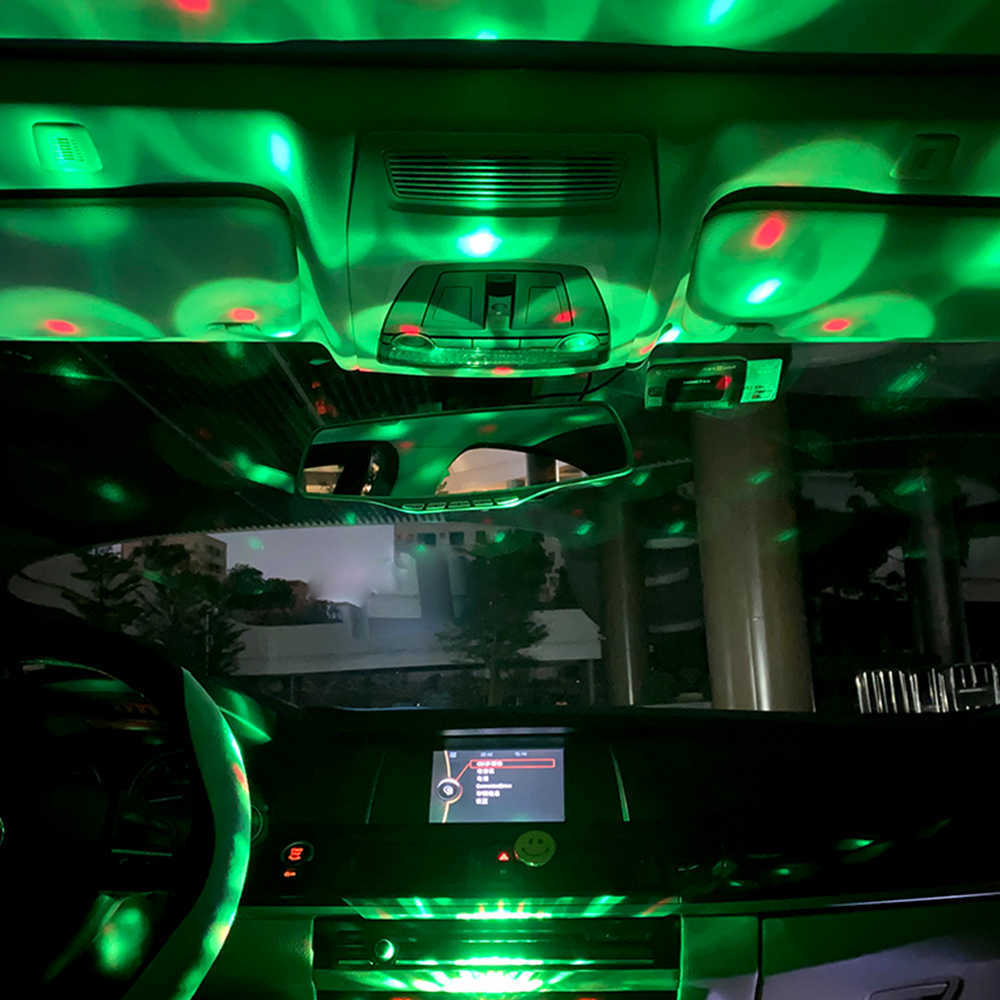 Novo Misic Control Lâmpada Decorativa Mini Led Telhado Do Carro Star Night Light Projetor Atmosfera Lâmpada Usb Auto Roof Room Luz de Teto