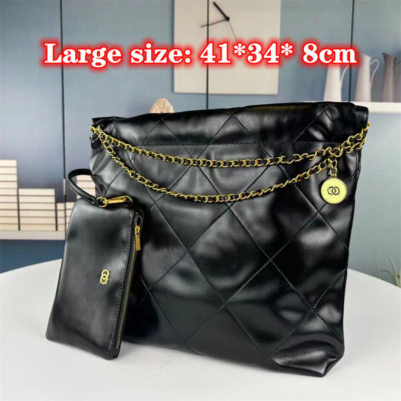 Classic leather women's backpack designer fashion shopping handbag Metal chain rhomboid lattice mother and child bag large capacity handbag with box