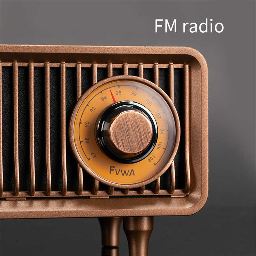 Автомобиль новый Bluetooth -динамик FM Radio Retro Subwoofer Card Card U Disk High Sound Cavine Качество беспроводное портативное динамик MP3 для дома