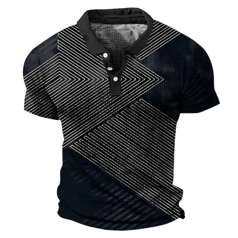 Plaid Mens Polo Shirt Business Kort ärm T -shirt mesh andningsbara lapel toppar Tees Summer T Shirt för mankläder