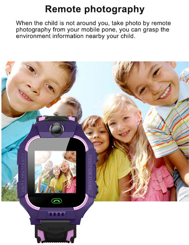 Z6 KIDスマートウォッチLBS SOSウォータープルーフトラッカーは、小売ボックスとAndroid電話Q19と互換性のある子供向け防水トラッカーウォッチ