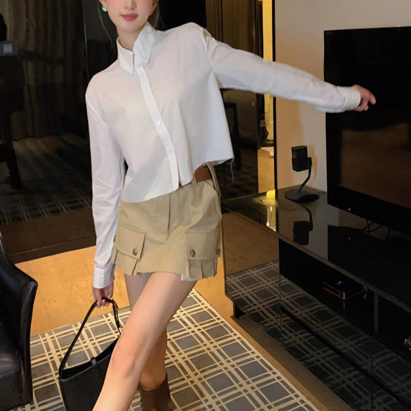 Ontwerper Korte rokken Rok Dames rok Fashion Khaki Hoogwaardige veelzijdige vrouwen Sport Casual High Taille Student Halve lengte Shorts Kale broek Rok