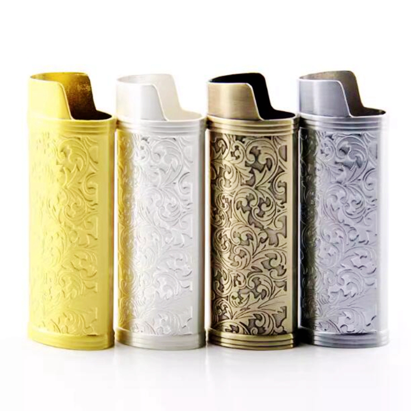 Fumar Patrón de colores Aleación de metal J3 Estuche de piel más ligero Carcasa Funda de protección Portátil Reemplazable Innovador Cigarrillo de tabaco Titular de pipas de mano DHL