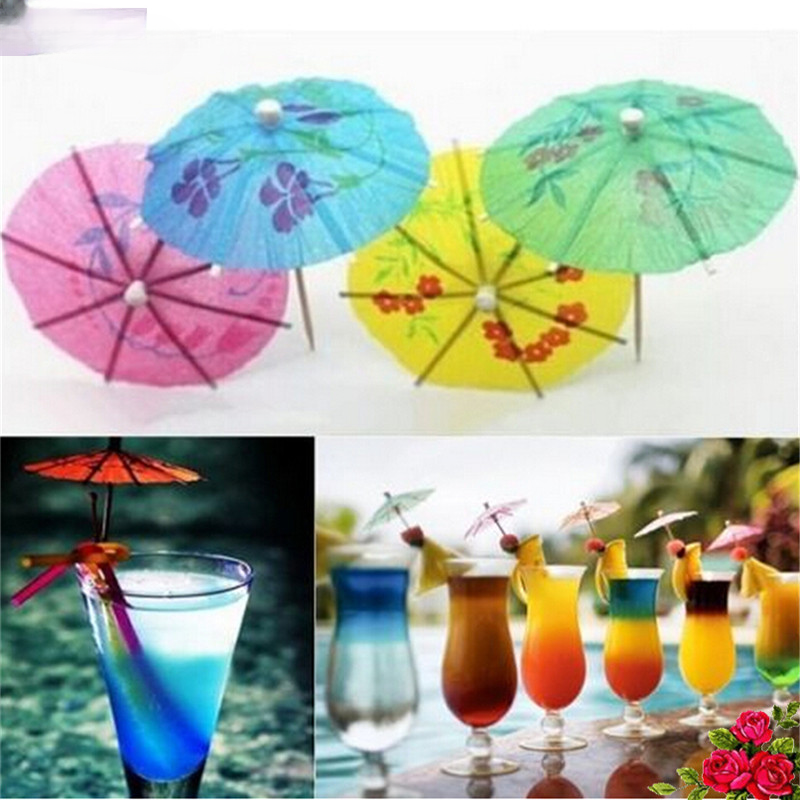 Kreative Papier Regenschirm Kuchen Topper Picks Cocktail Sonnenschirme Getränke Picks Party Gefälligkeiten Geburtstag/Hochzeit Dekoration 5z