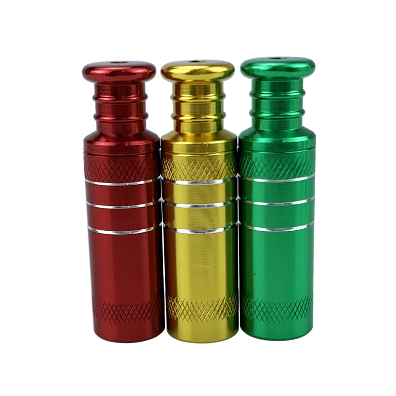 Novos canos de liga de alumínio colorido mini tubos de erva secos Handpipes Handpipes Sniffer Sniffer Sniffer Sniffer Dicas de mão fumando bocal de filtro de cigarro Filtro