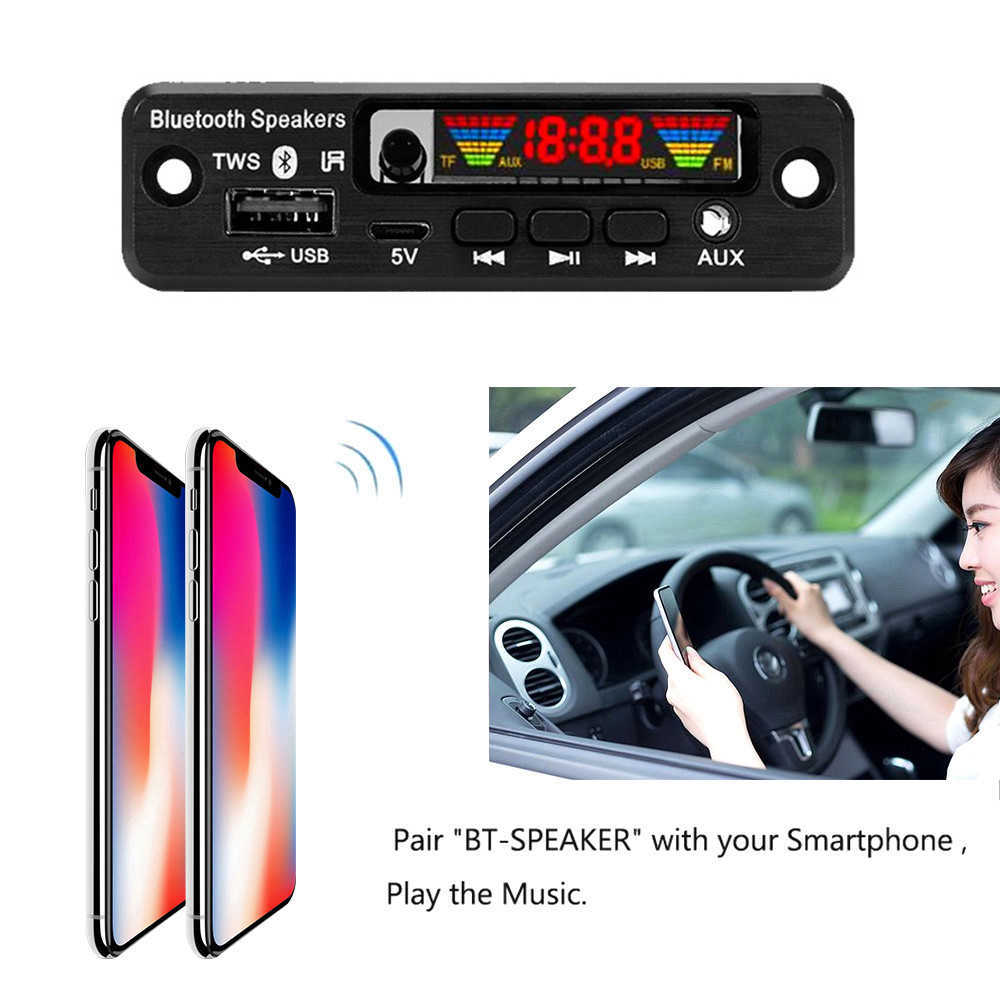 Nouvelle voiture mains libres Bluetooth 5.0 modulateur lecteur MP3 Kit récepteur FM sans fil décodeur MP3 carte Usb 3.5mm musique Audio adaptateur 5V