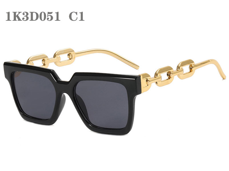 Solglasögon för män Kvinnor Luxury Sungases Herr Fashion Sun Glasses Retro Ladies Vintage Sunglass Trendy Unisex Metal Chain Leg Designer Solglasögon 1K3D051