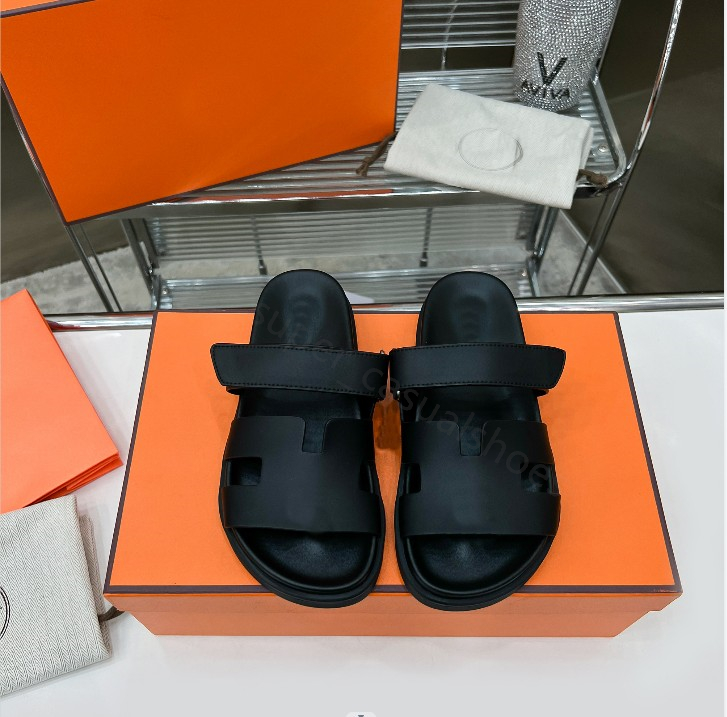 Designer slipper Men Women fashion chypre sandals slides flt mule rubber brown black white sandlas office outdoor loafers wedge slides shoes 35-45