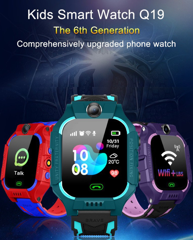 Z6 Kid Smart Watch LBS SOS 방수 추적기 어린이를위한 방수 트래커 시계 안티 러시 지원 SIM 카드와 Android 전화 Q19 소매 상자와 호환됩니다.