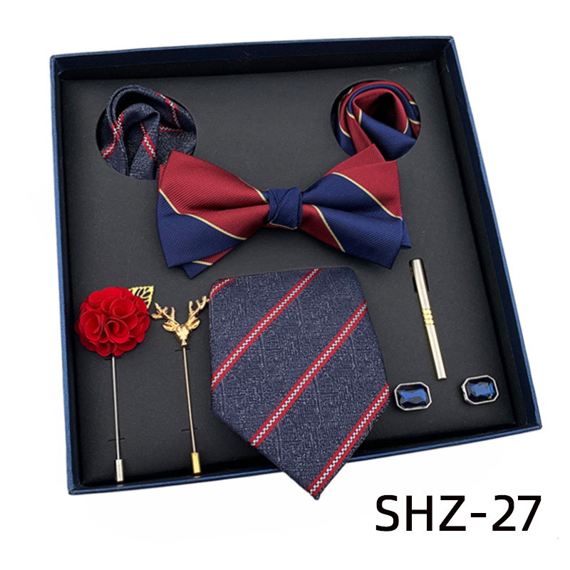 Herren-Business-Krawatte aus Polyester mit gewebtem Druck SHZ-25