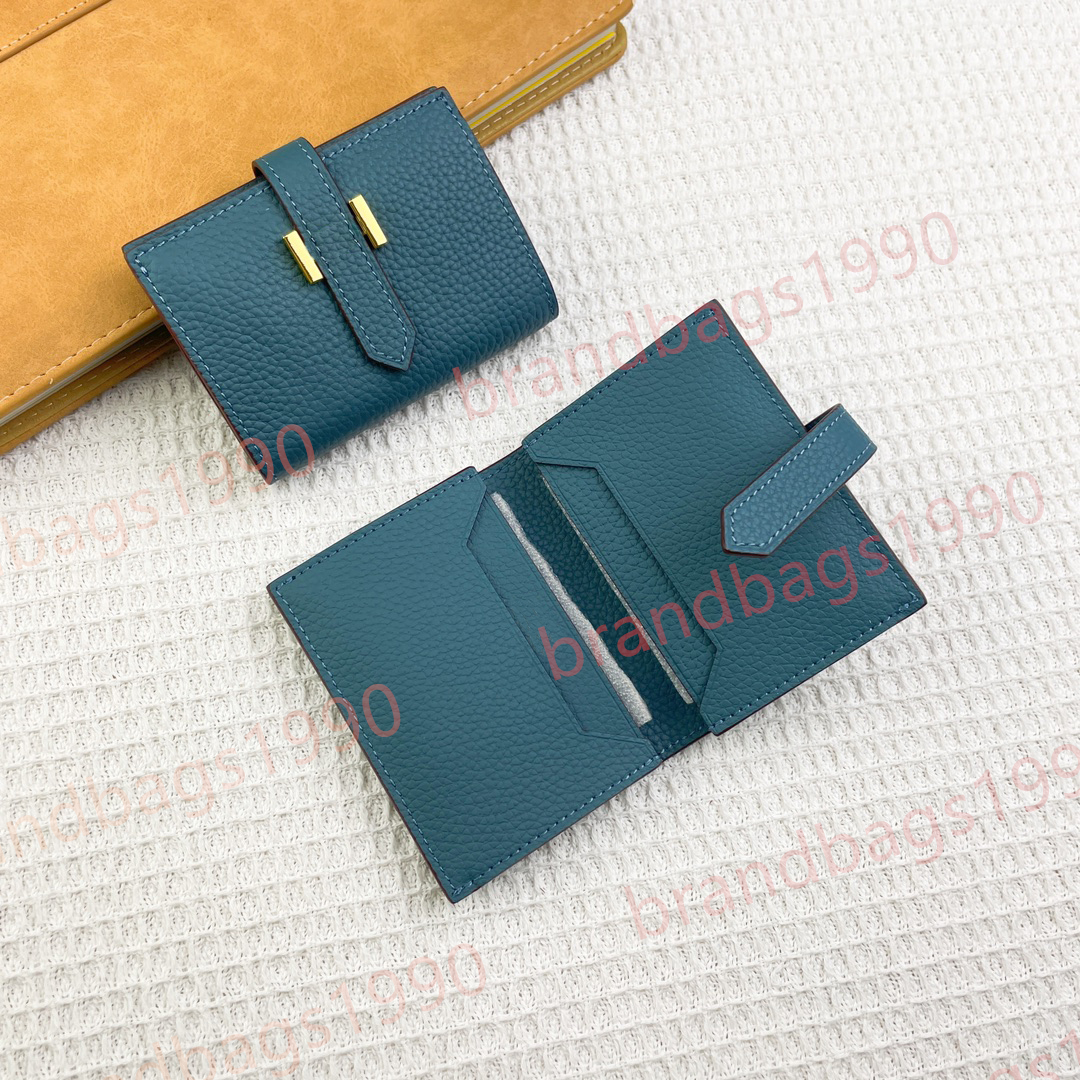 Mini Top quality Purse Soft Togo Leather Cowskin Short Wallets Gold Silver Hardware Women Card holders Fashion Bags 9856 With Serial Number