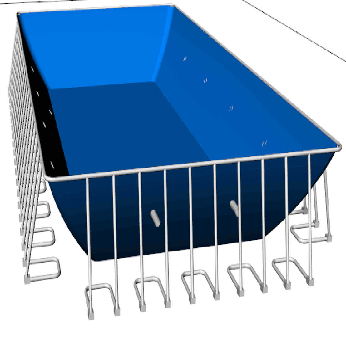 Grote bovengronds opblaasbaar zwembad frame frame zwembad opblaasbaar amusement waterpark draagbaar frame pool oem maat