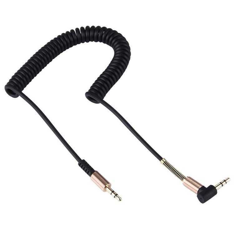 3.5mm mâle à mâle câble audio AUX monté sur voiture câble à ressort télescopique connexion de téléphone portable haut-parleur câble d'extension de voiture