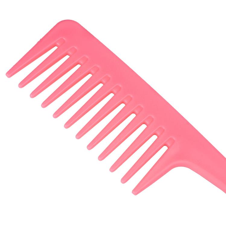 New wide tooth curved hook comb plastic large tooth comb can hook large wave curling hair perm comb SN6902