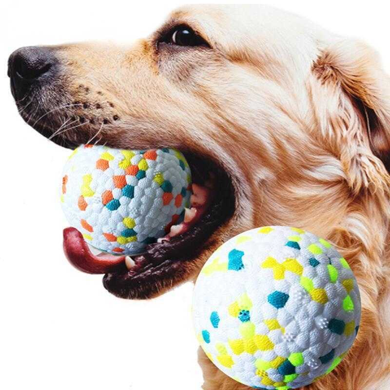 Dog Toys Tuggar Pet Dog Toy Hämta Ball Light Chew Rubber Ball High Elastic Bite Resistance Interactive Throwing Flying Toys For Dogs Accessories G230520