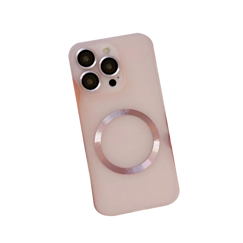 Matte matte magneet draadloze oplaadkoffers voor iPhone 14 plus Pro Max 13 12 11 Skin Feel Magnetic Fashion Soft TPU kleurrijke luxe smartphone achteromslag Coque Skin