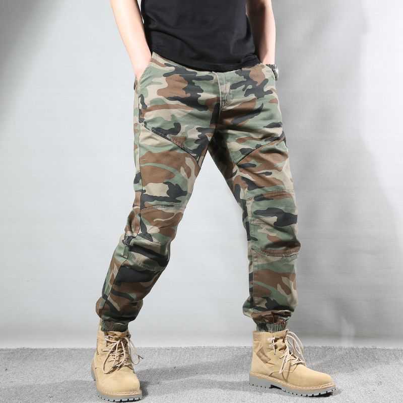 Camo 2022 jambe piste coton hommes Durable ensemble complet décontracté randonnée fret pantacourt P230522