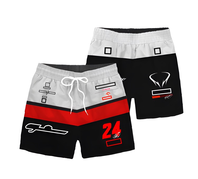 2023 Лето F1 Racing Shorts Formula 1 Team Мужские модные шорты для верховой езды на открытом воздухе Повседневные быстросохнущие брюки Дизайнерские брендовые пляжные шорты