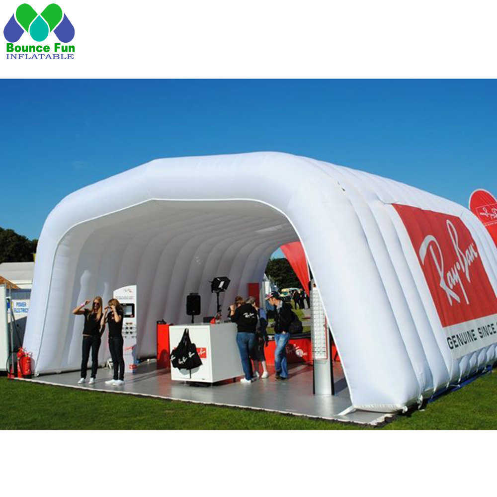 큰 오프닝 블로우 업 풍선 무대 지붕 야외 이벤트 텐트 DJ 배경 소품이있는 맞춤형 풍선 무대 덮개