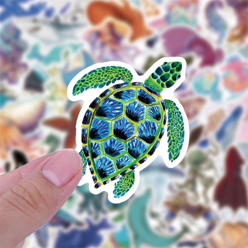 Cartoon Marine Life Stickers Cute Marine Animal Graffiti Giocattolo bambini Skateboard auto Moto Bicicletta Decalcomanie all'ingrosso