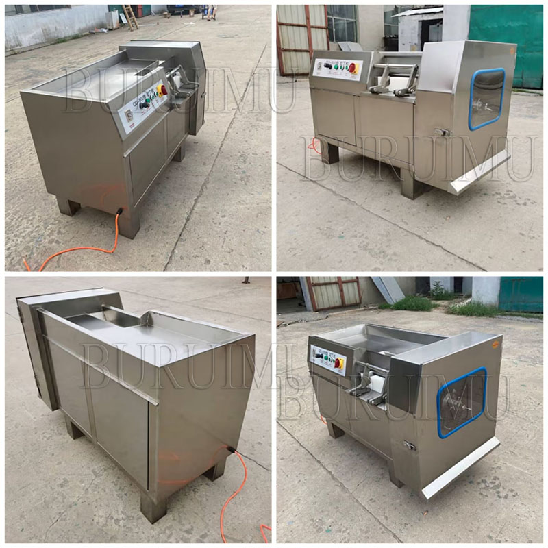 Micro Frozen Meat Dicing Machine Fully Automatic Pork and Fat Dicing Machine Commercial Pig, Sheep, and Beef Fresh Meat Dicing Machine