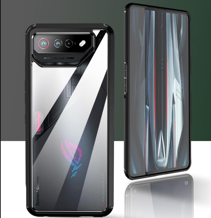 Ultra-tunn TPU-ram Transparent akrylsocksäker bakåtskydd för Asus Rog Phone 7 7 Pro Case