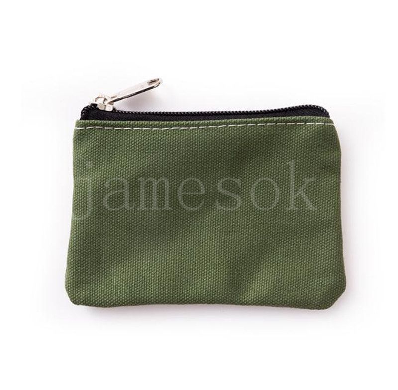 Canvas Cotton Coin Wallet Bag DIY Plain Zipper Coin Key Bag Money Pocket Pure Women Men Coin Purse Small Kid Pouch DE723