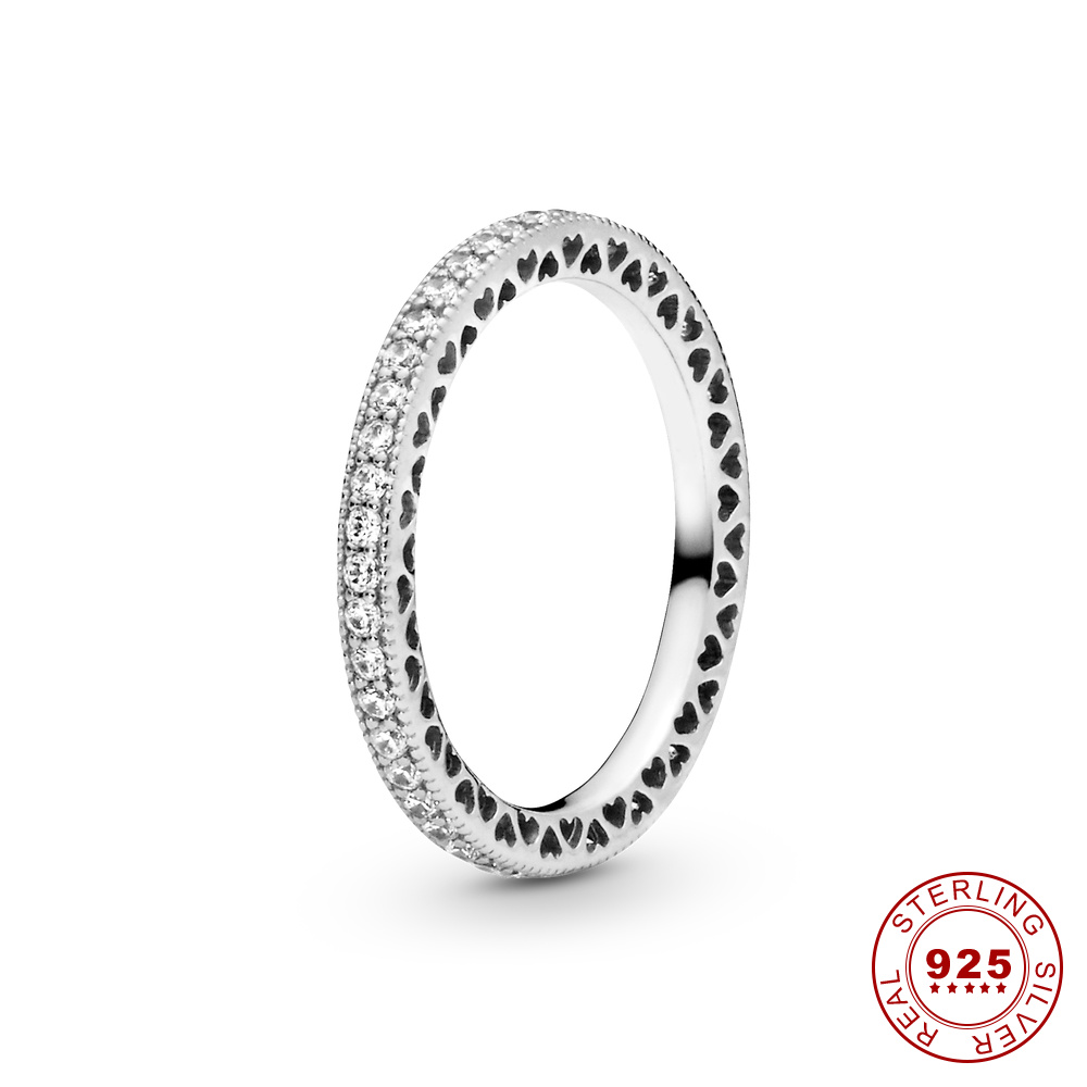 2023 NIEUWE 925 Sterling Silver Pandora Ring De glinsterende ring vrouwelijke verloving sieraden mode -accessoires gratis levering