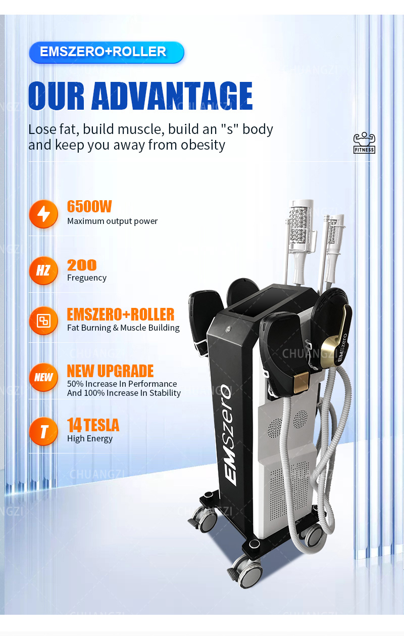 2024 New EMSZERO 2 in 1 Roller Massage Lose Weight Therapy 40K Compressive Micro Vibration Vacuum 5D Body Slimming Machine