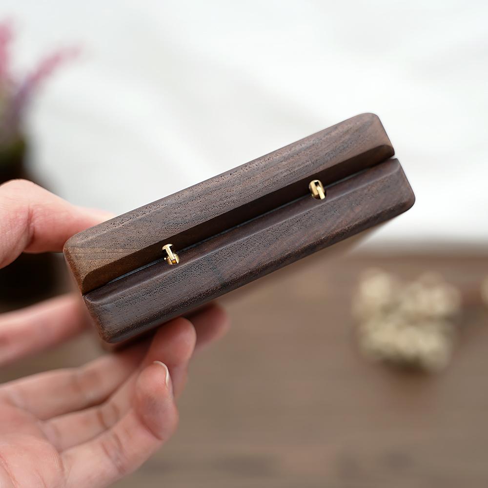 Boxes Wood Display Box Super Fiber Material New Jewelry Box Solid Wood Earrings Ring Jewelry Display Box Display Props