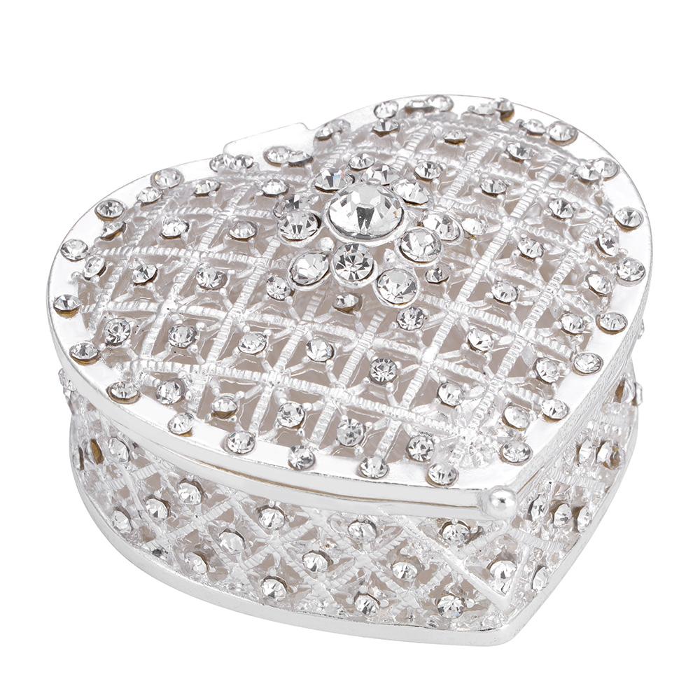 Pudełka pudełka biżuterii w kształcie serca w kształcie serca dla kobiet luksusowa dekoracja biżuteria z podarunkiem ślubnym na norkowat