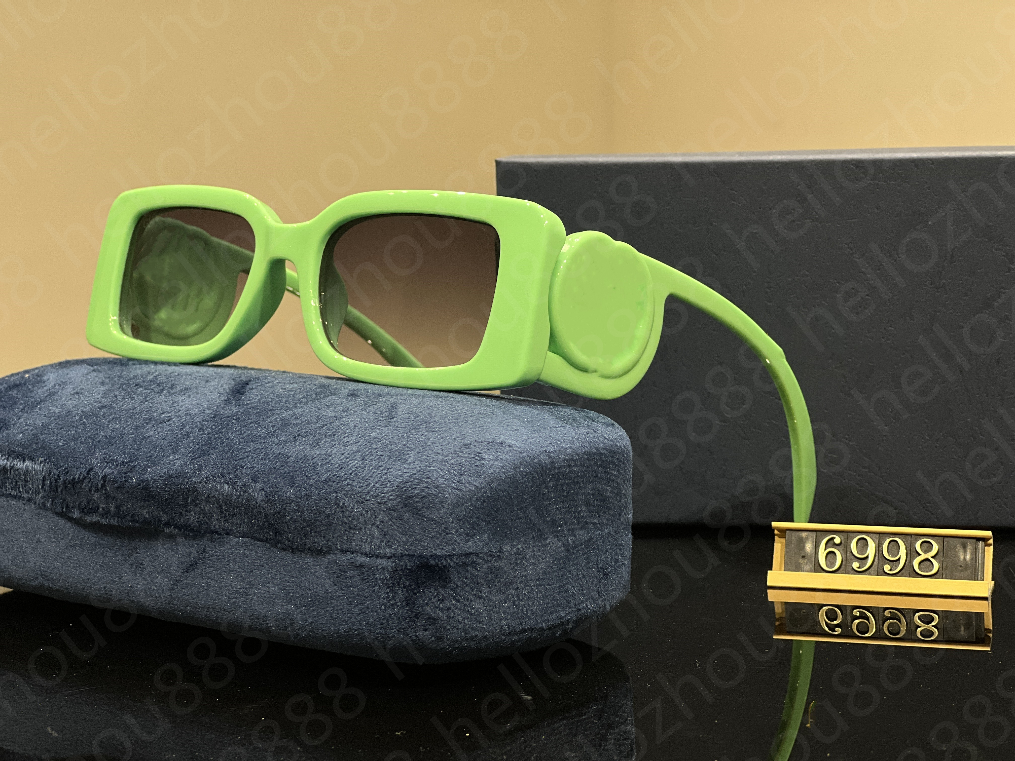 2023 Ogólne okulary przeciwsłoneczne Kobiety Kobiety duże odcienie moda Wysoka jakość mężczyzn Square Sun Sun Glass Gradient UV400 1325S216L