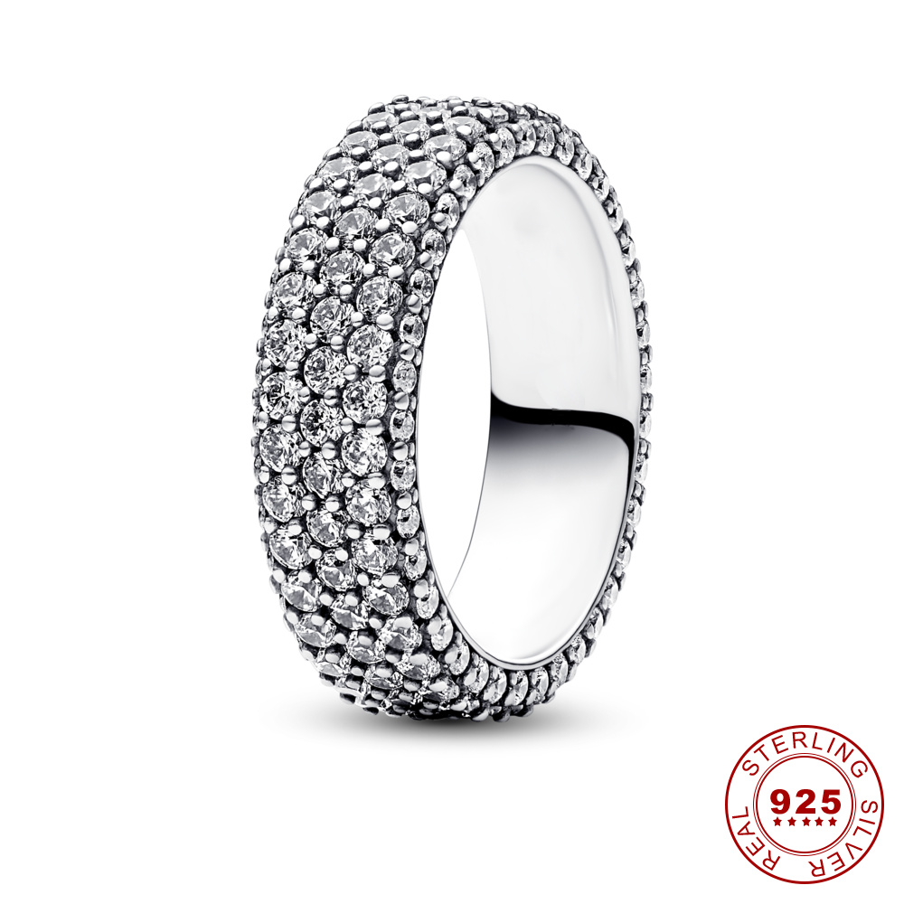 2023 NIEUWE 925 Sterling Silver Pandora Ring De glinsterende ring vrouwelijke verloving sieraden mode -accessoires gratis levering