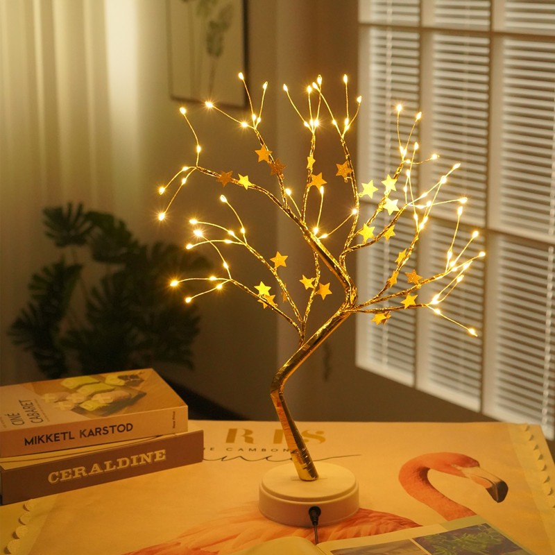 Tabletop Bonsai Tree Light 108 LED String Lights, Artificial Tree Lamp, USB or Battery Powered, for Bedroom Desktop Christmas Party Indoor Decoration Lights