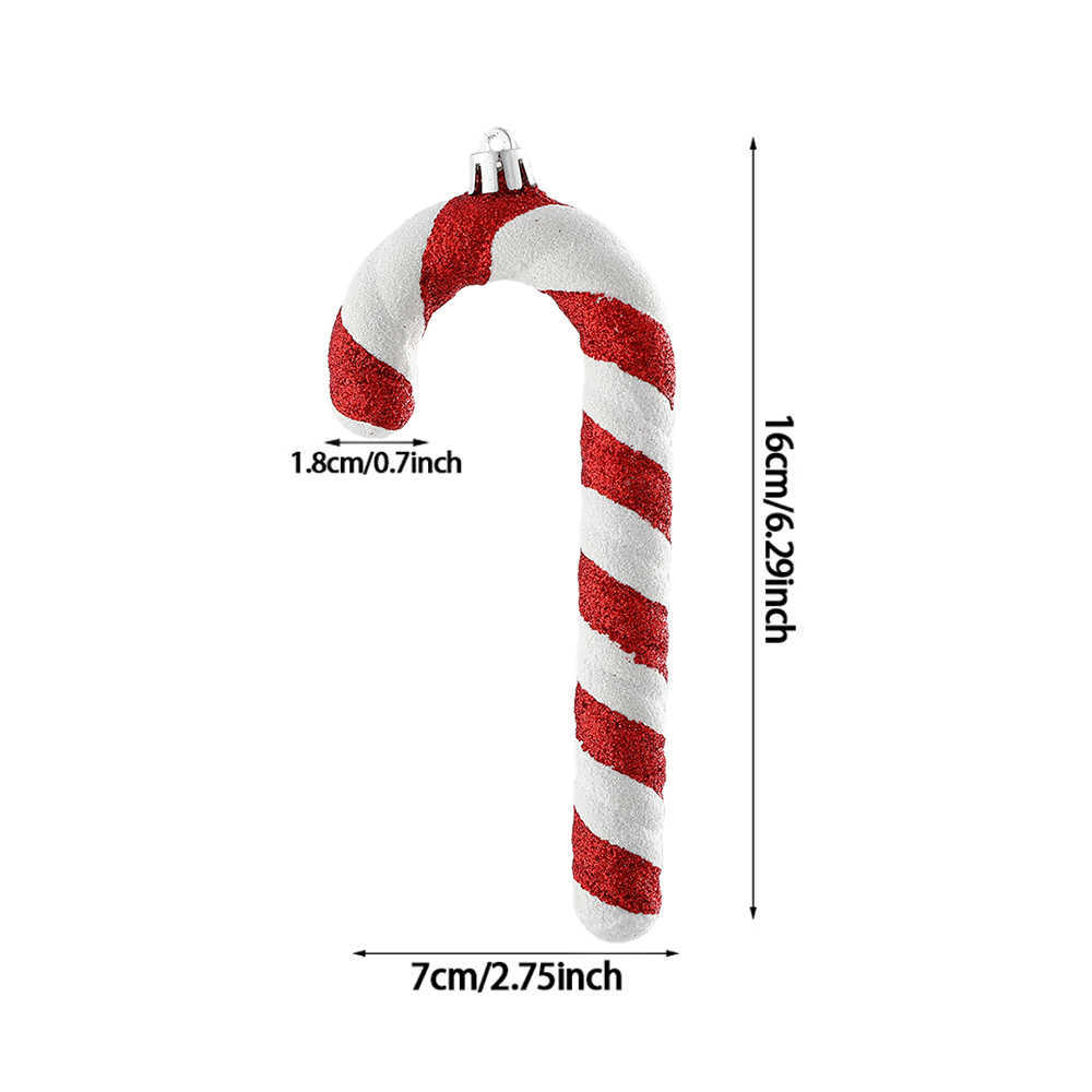 Juldekorationer Big Candy Cane Christmas Canes Christmas Tree Decorations for Home Party New Year Christmas Xmas Tree Hanging Ornaments