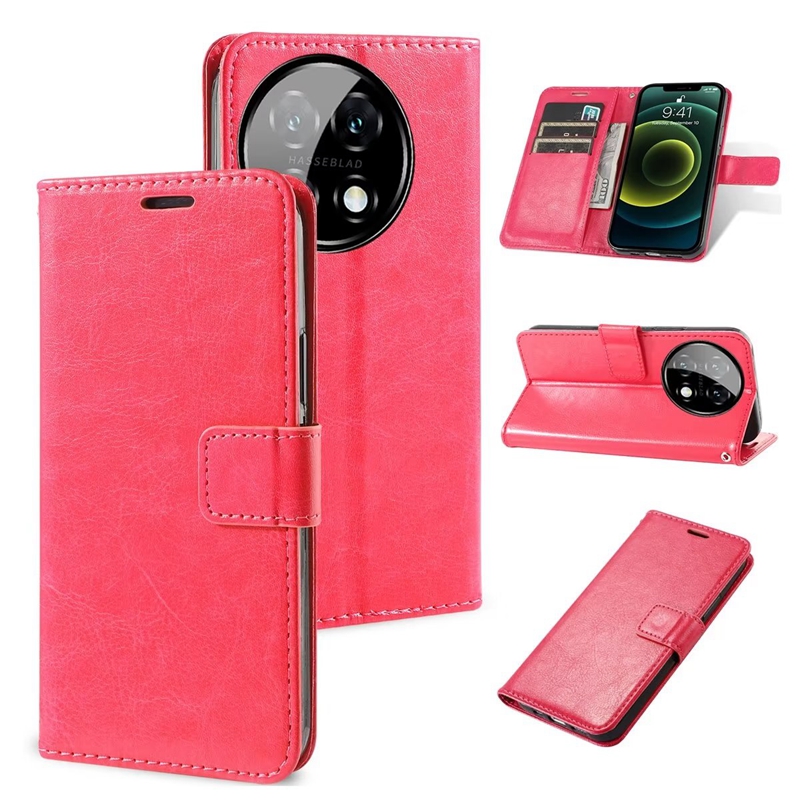 Flip Leather plånbokfodral för Huawei P60 Nova 11 Pro Xiaomi 13 Redmi K60 12C K60E One Plus 11 Ace2 2V Crazy Horse Retro Vintage FA9282058