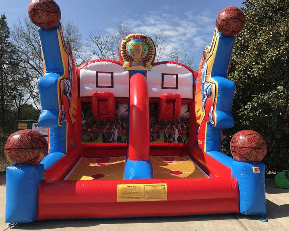 4x3m PVC et Oxford Basketball Basketball Hoop Carnival Game / Double basket-ball gonflable Tir pour le jeu de terrain
