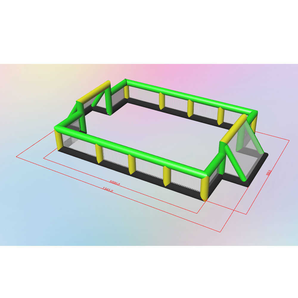 Caminho inflável de futebol inflável de Oxford com bola de pára -choques da bola de futebol arena de futebol grande campo de futebol para atividades esportivas