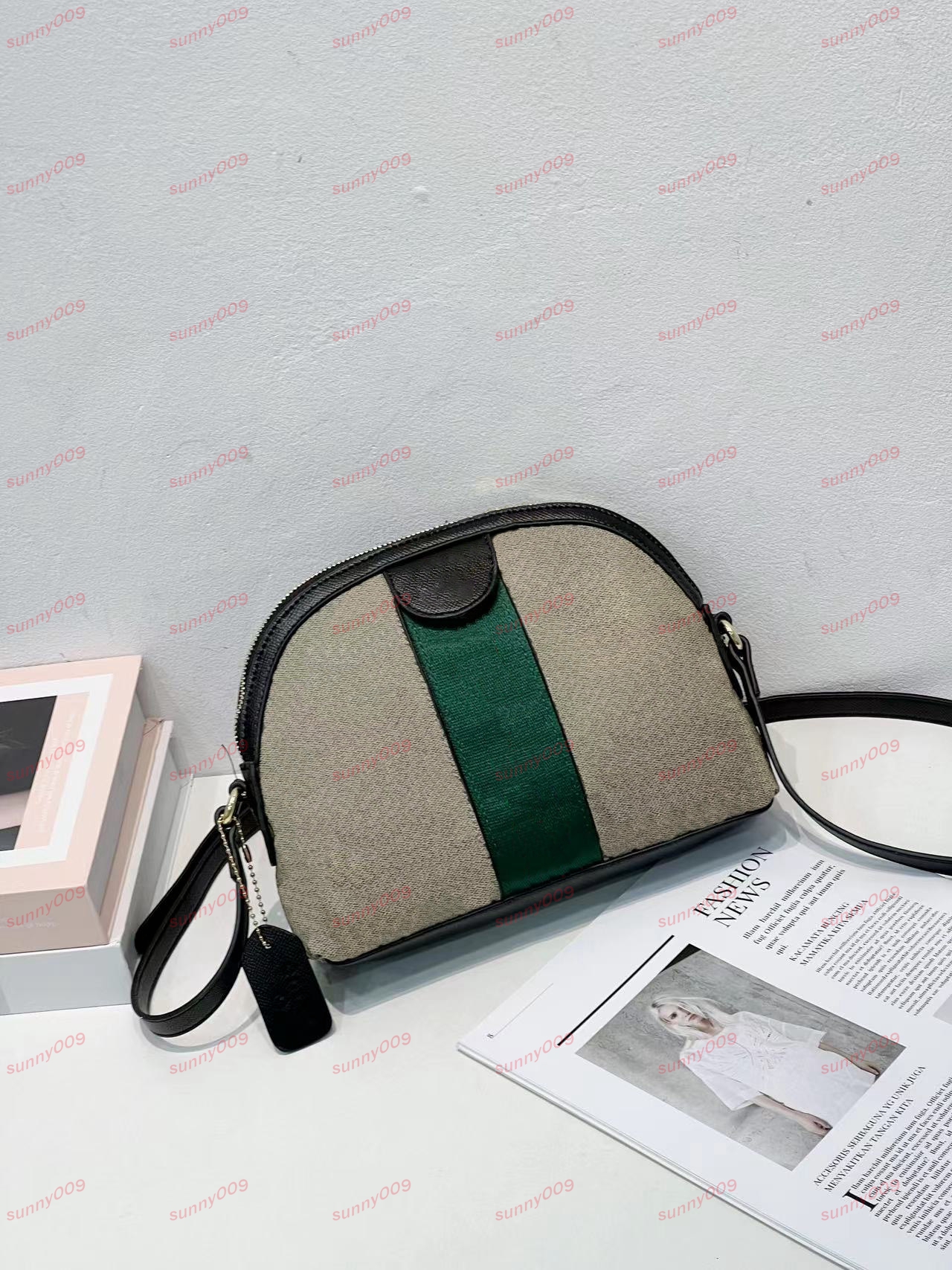 Tryckt rutnät och dot cross body väska skal plånbok designer mångsidig ny lång axel rygg pack lyx mode dam byte väskor