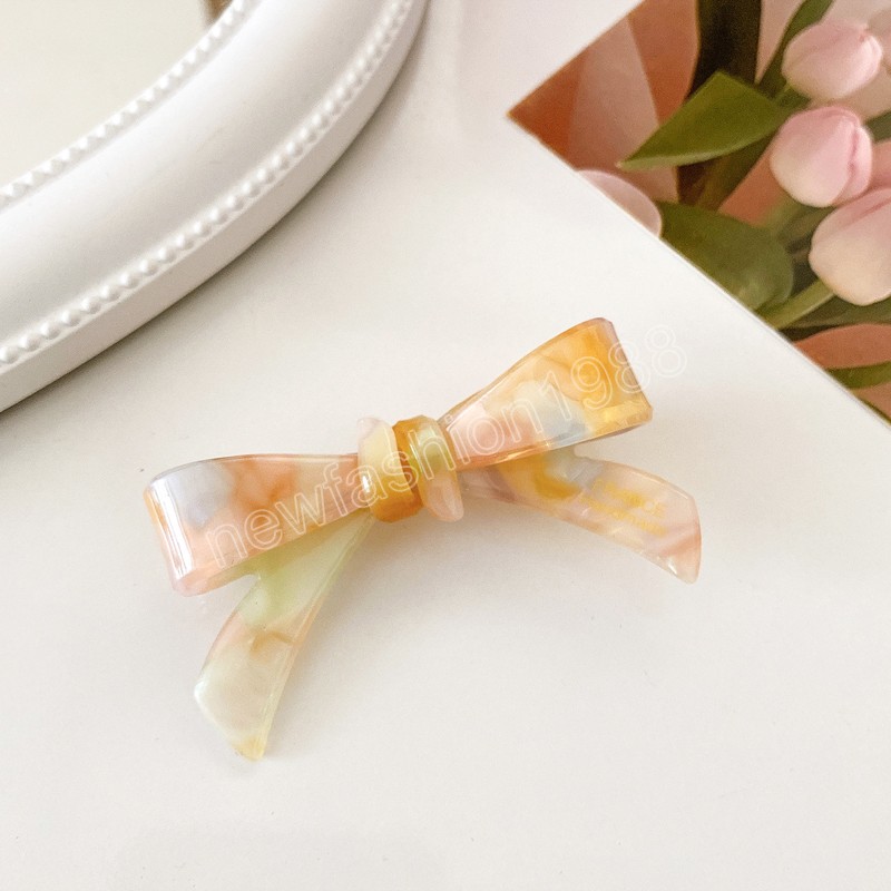 Creatief ontwerp 6.3 cm schattige bowknot kleurrijke haarclip voor meisjes zoete azijnzuur eendbill clip vrouwen haaraccessoires