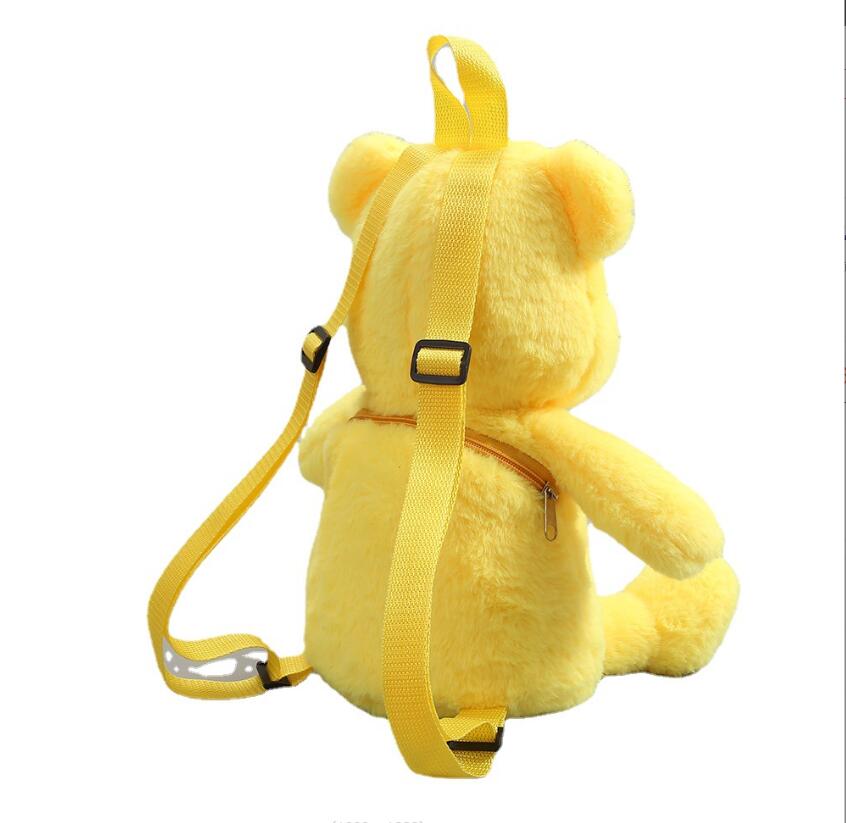 46 cm crianças kawaii roxo amarelo azul urso de pelúcia mochila garotinha fofa acessórios macios bolsa de aniversário presente de aniversário