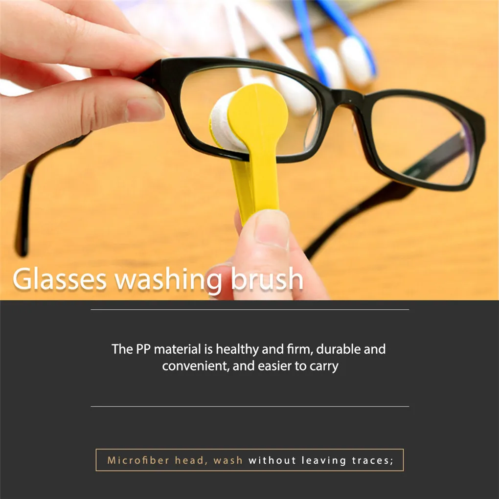 Mini Soft Eye Glasses Lens Cleaning Brush Cleaner Wipe Microfiber Spectacles Eyeglass Eyewear Screen Rub Drop