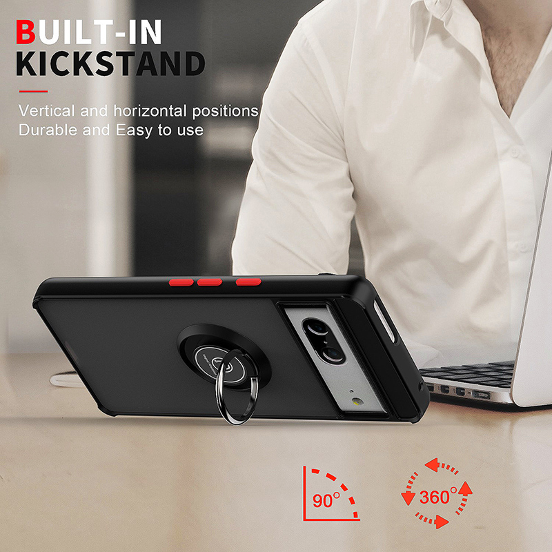 Matte stoßfeste Kickstand-Handyhüllen für Google Pixel 6 7 8 Pro Designer magnetische Autohalterung Handyhülle