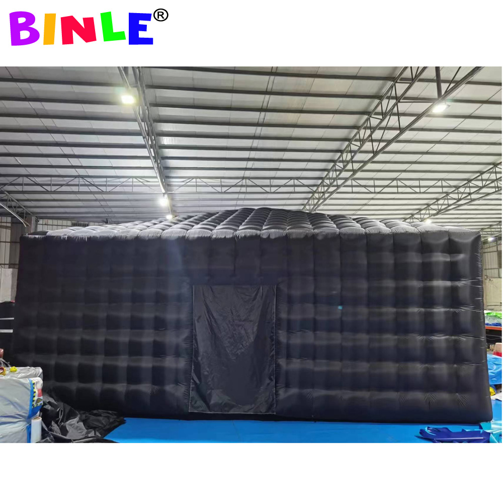 Backyard Disco Inflatable Nightclub Tent Large White Inflatable Cube Tent With Led Lights For Party Wedding Event