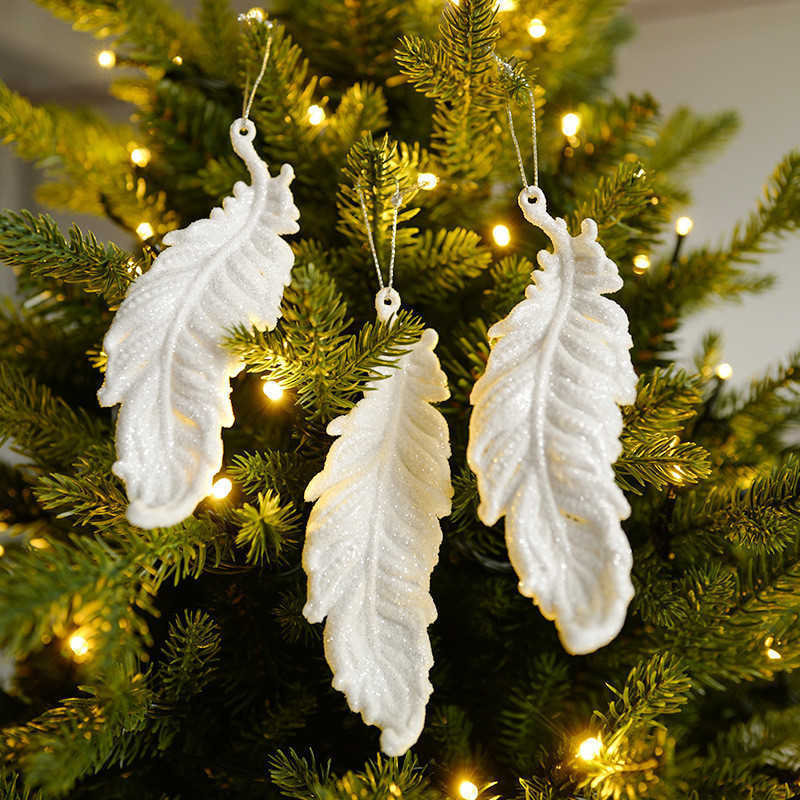 Kerstversiering Nieuwjaarscadeaus Kerstornamenten Navidad Boom Hangende Hangers Sneeuwvlok Hoekslinger DIY Kerstdecoratie voor thuis