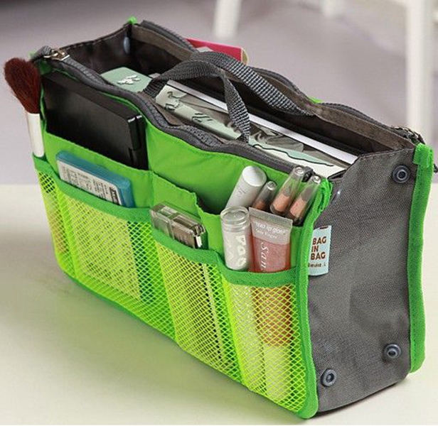 Makeup Bag Purse Cosmetic MP3/Mp4 Phone Storage bags Organizer Sundry Bags Cosmetics Bags Multi Two Zipper Bag Factory Price