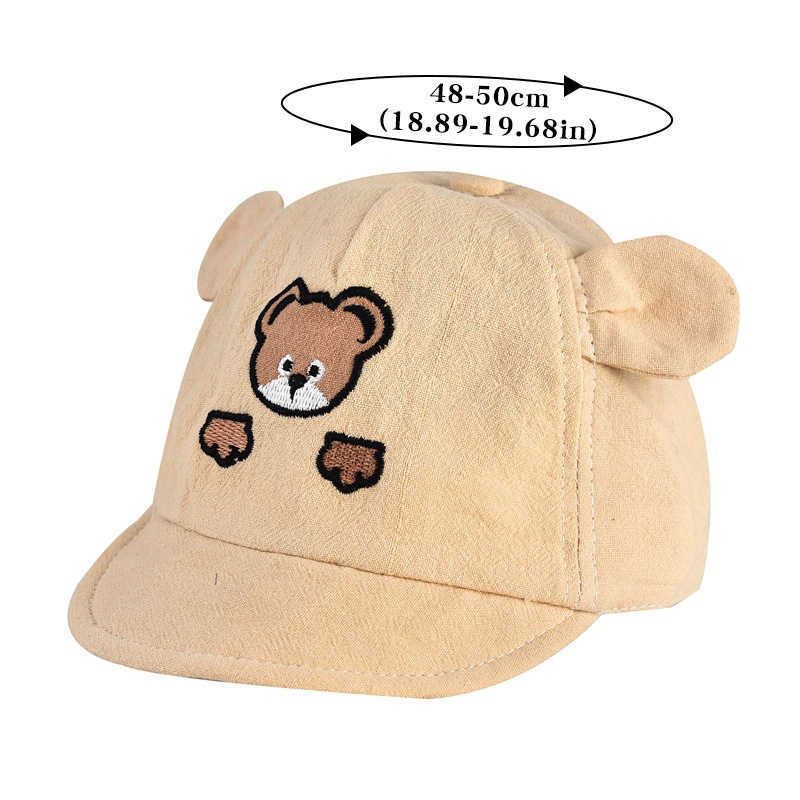 Caps Hats Baby baseball boys girls cartoon bear baby sun hat spring summer children's kawai foot cap G220522