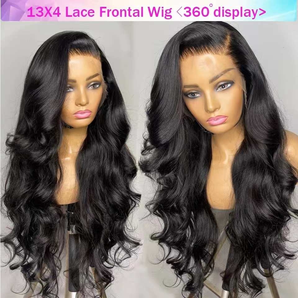 Fave Wave Silk Deep Wave ASE Toupe Black Ombre Kolor Chemical Fibril Human Hair Pełne koronkowe peruki Szybka dostawa